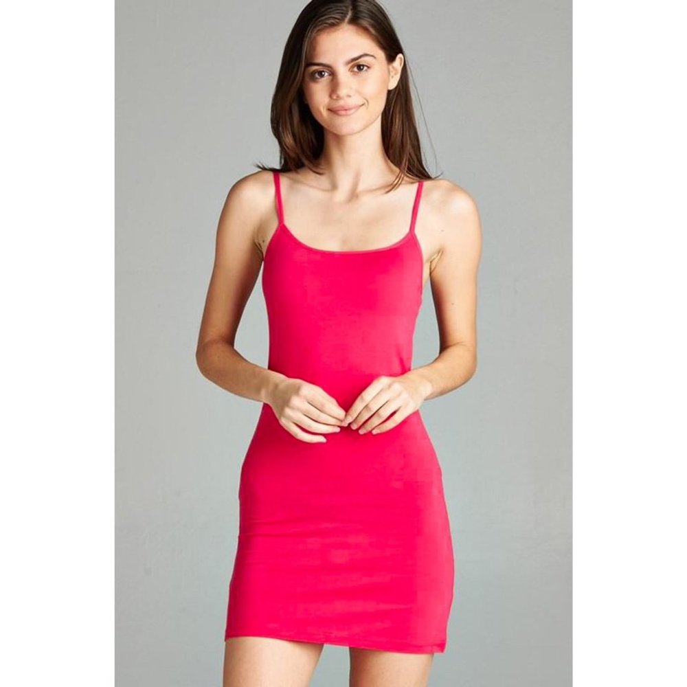 Fuchsia Cami Bodycon Mini Dress